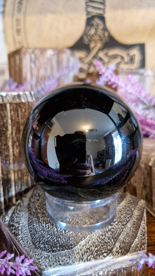 Black Obsidian Sphere - 139
