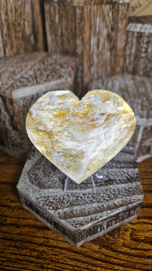 Golden Mica Heart - 83