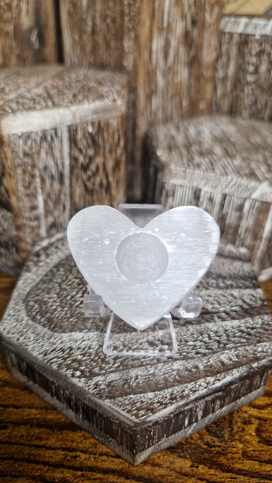 Selenite Heart  - 93