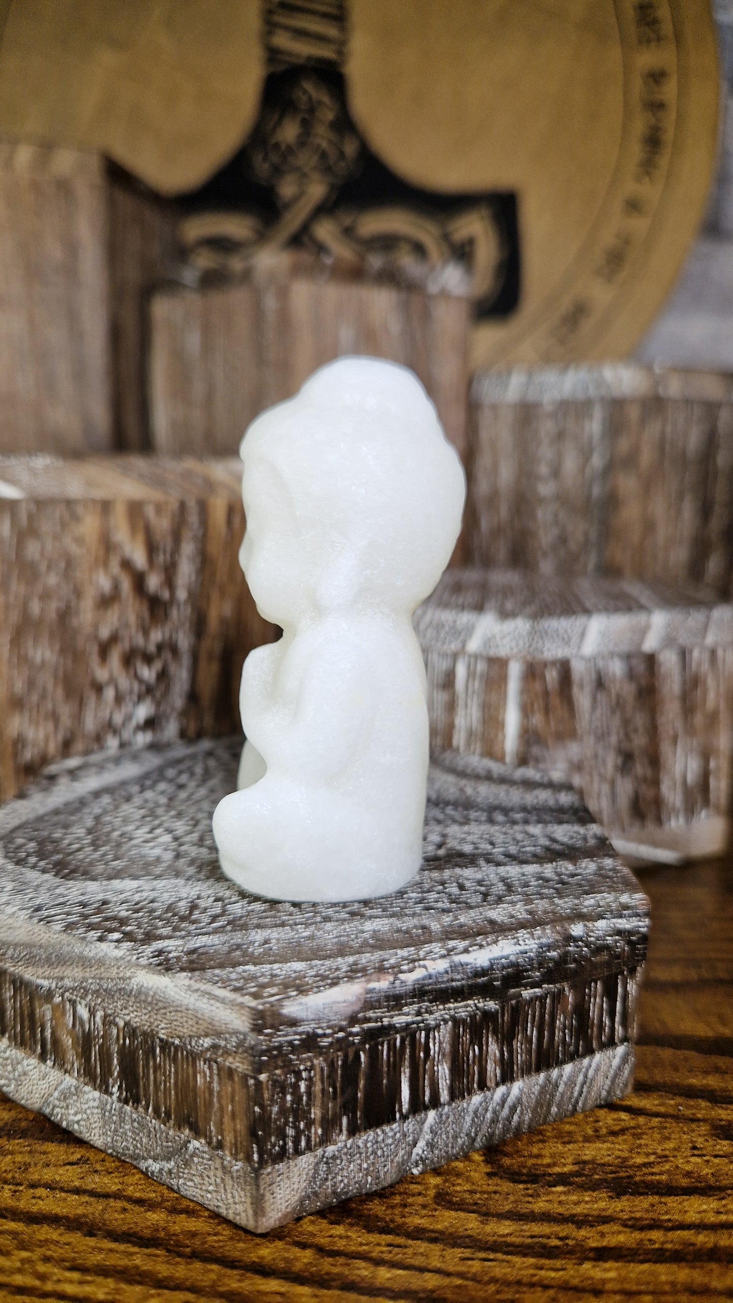 White Calcite Buddha - 7