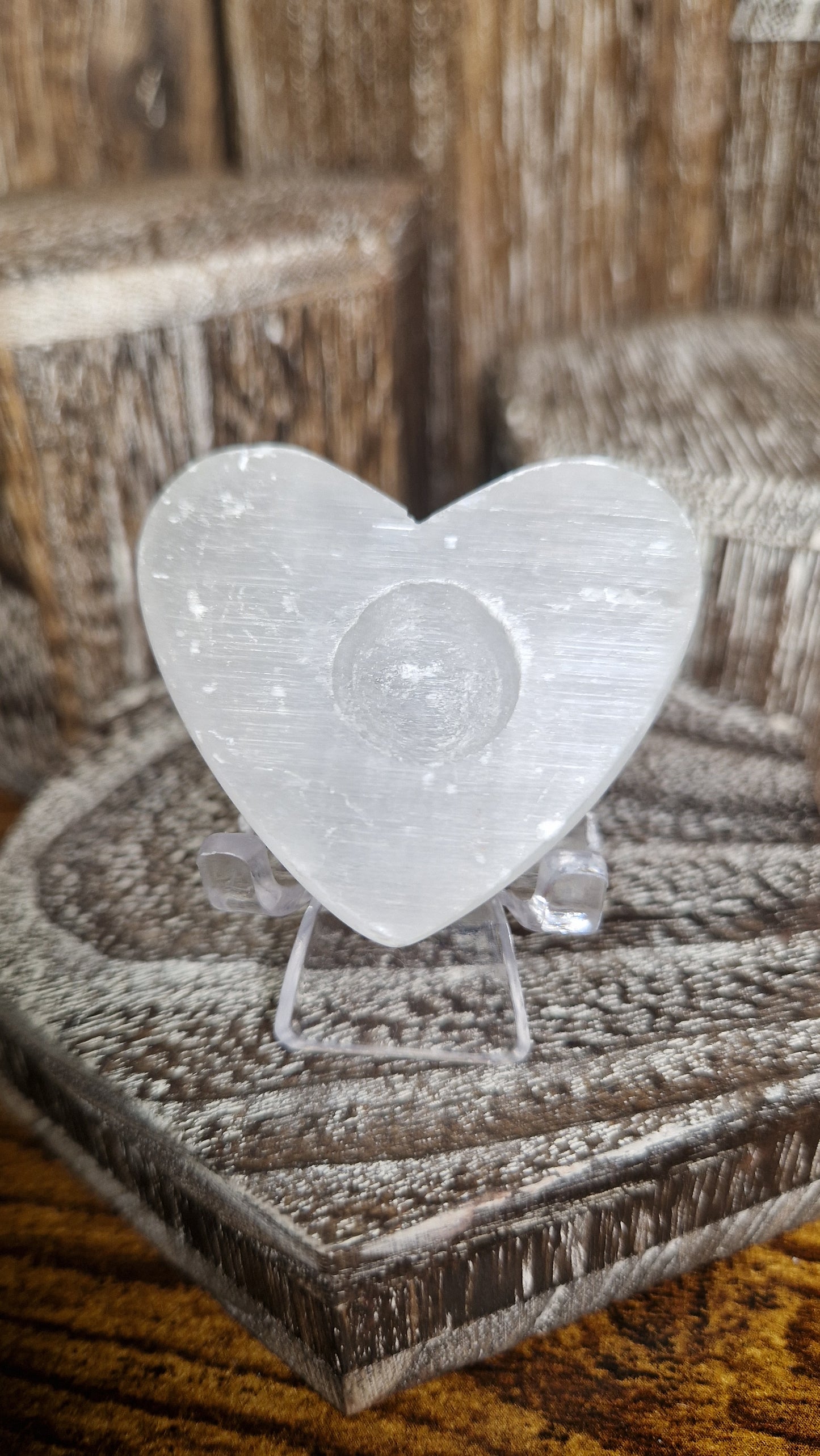 Selenite Heart  - 92