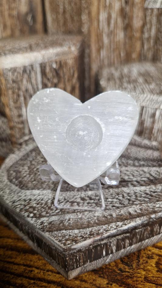 Selenite Heart  - 92