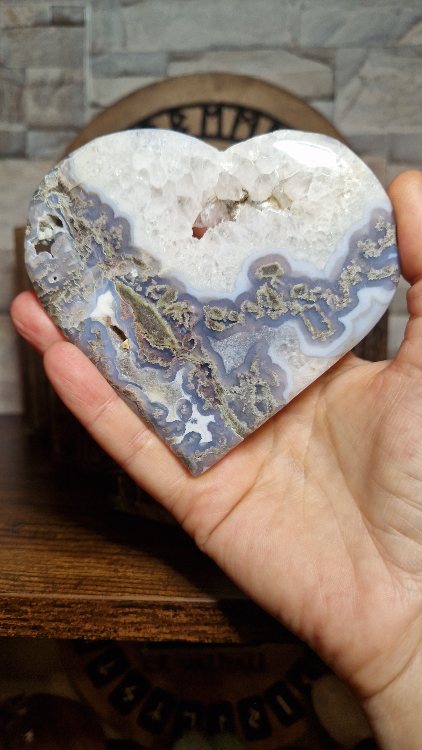 Moss Agate Heart - 4