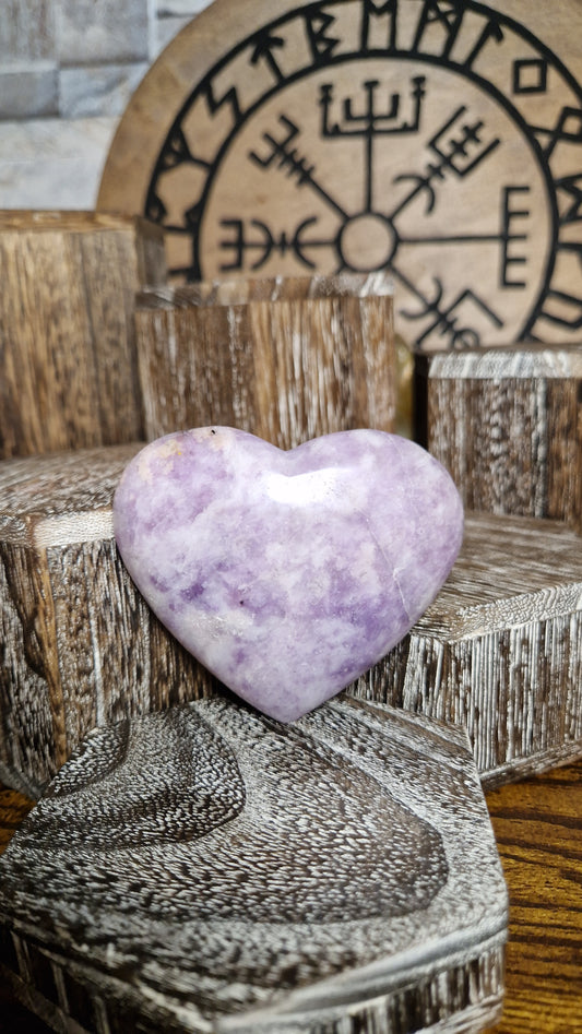 Lepidolite Heart - 14