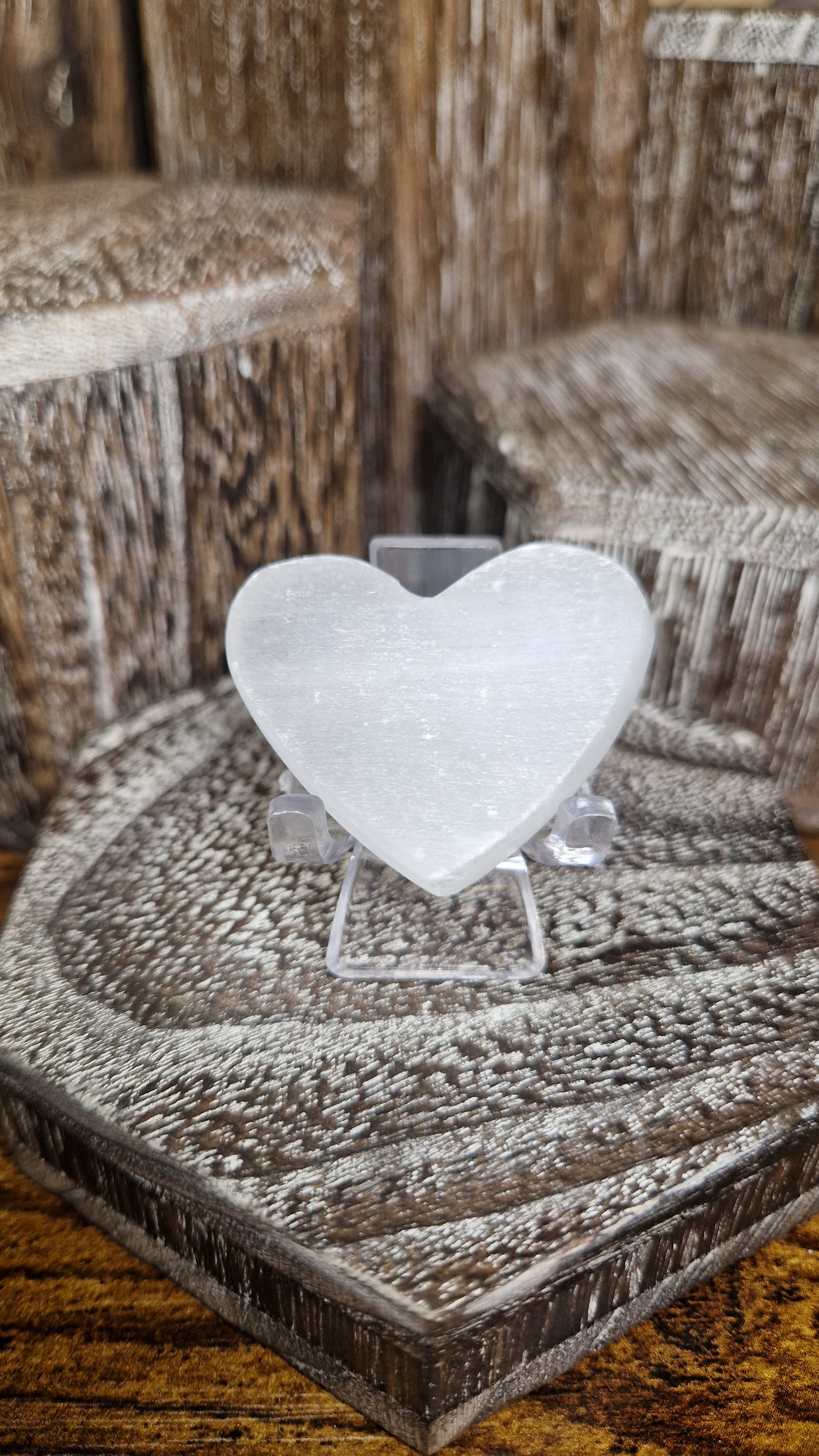 Selenite Heart  - 94