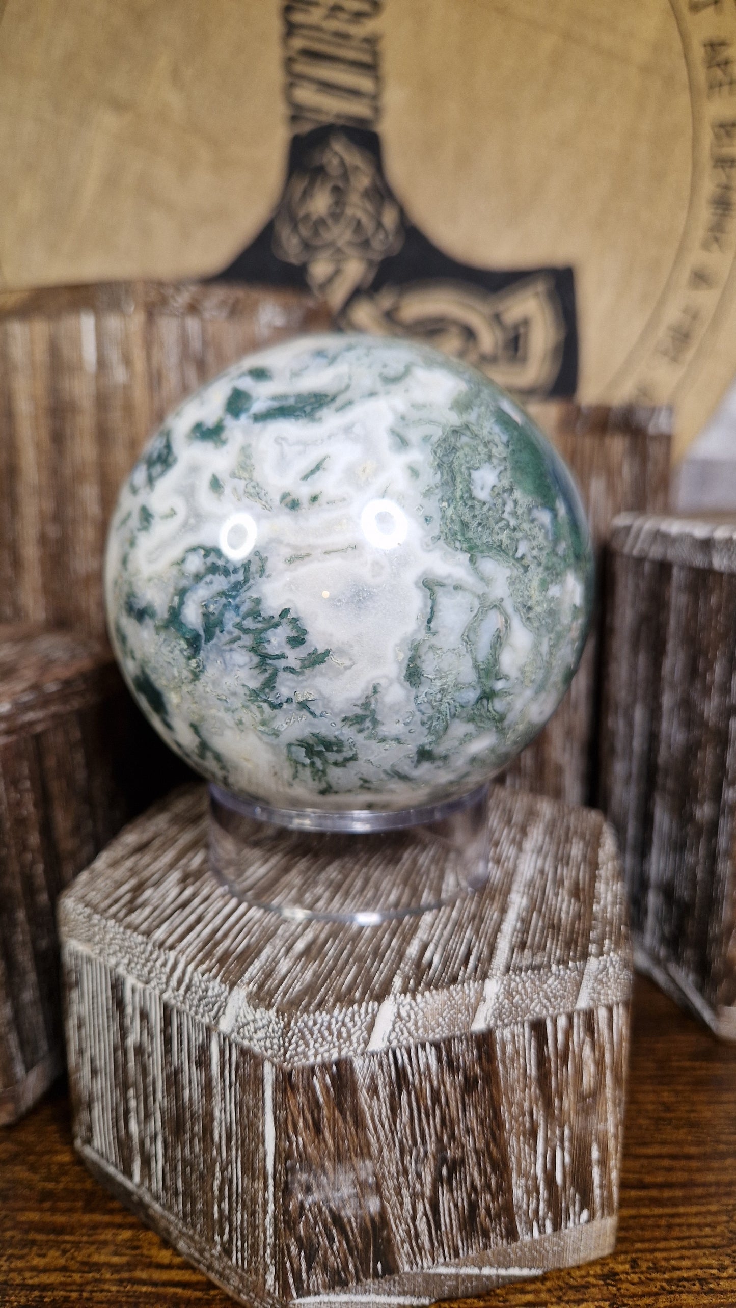 Moss Agate Sphere  - 683