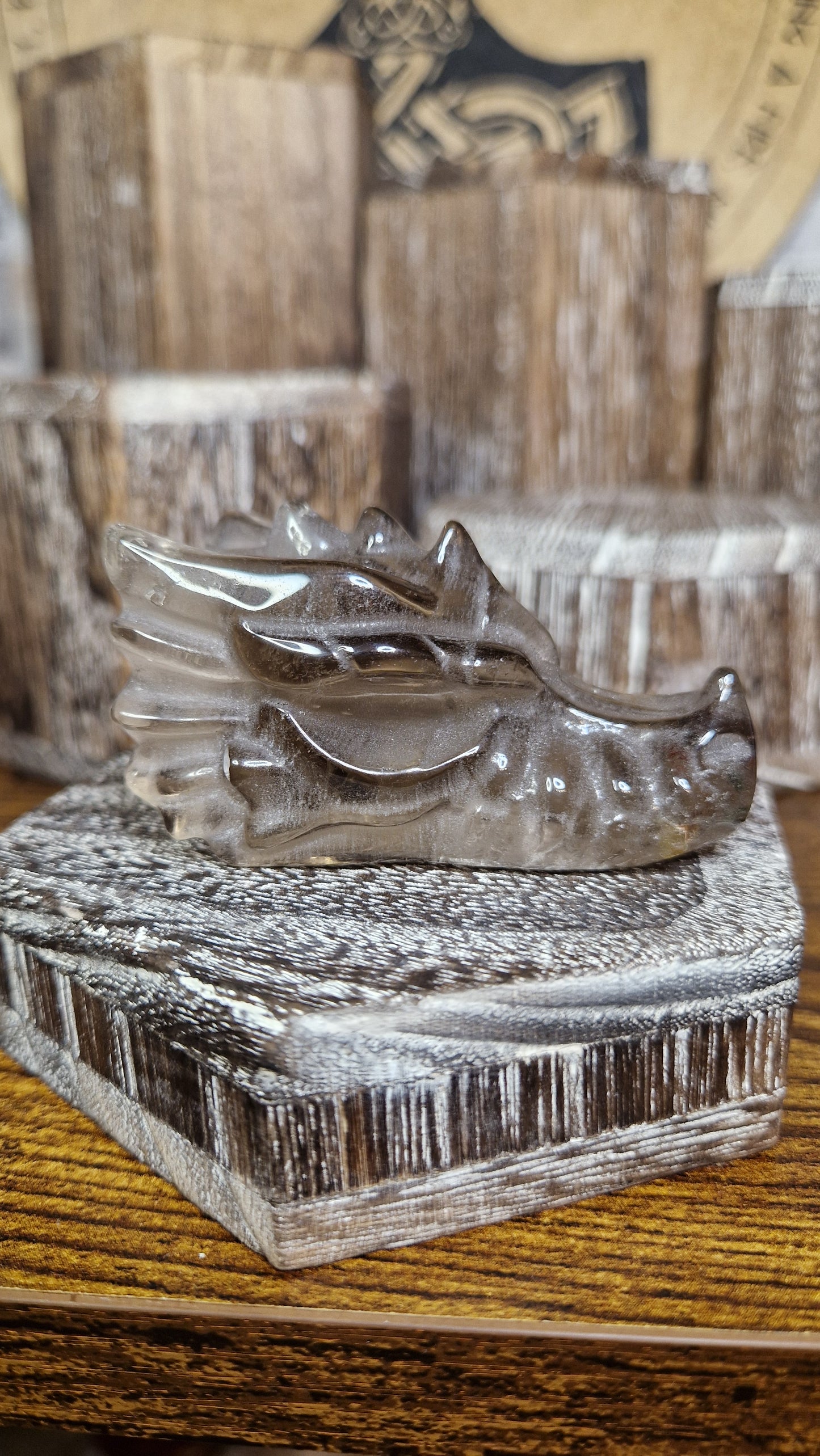 Smoky Quartz Dragon's Head - 8