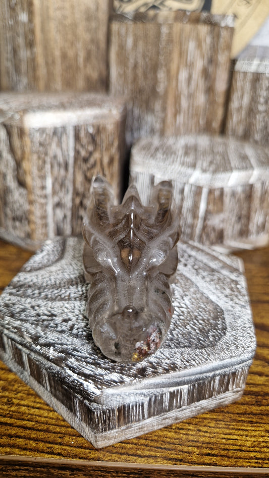Smoky Quartz Dragon's Head - 8
